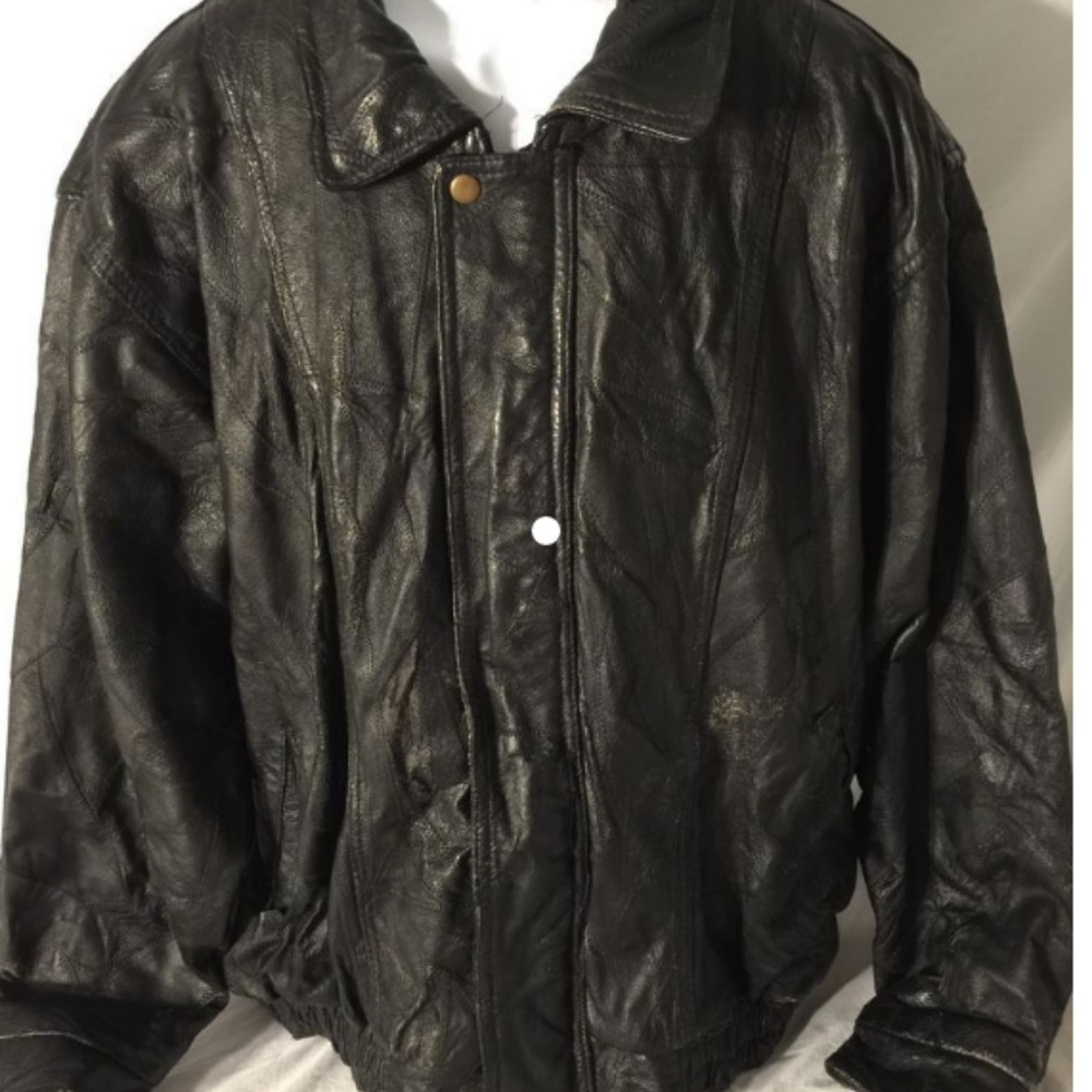 Bagazio Mens Leather Patchwork Jacket with liner